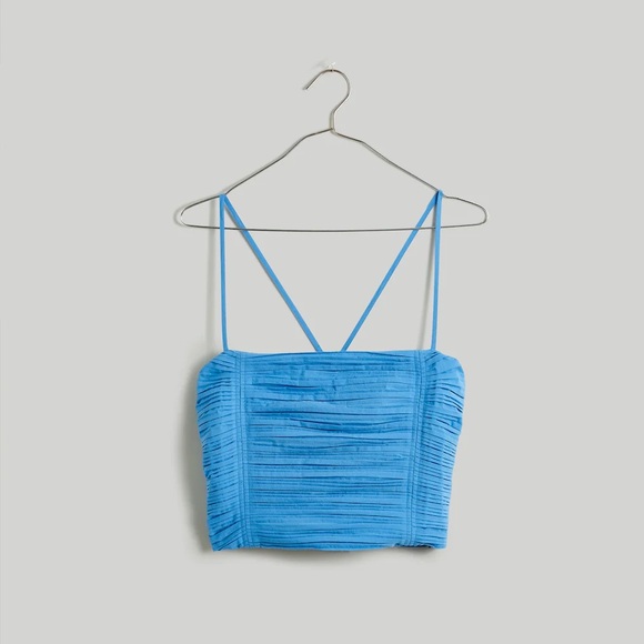 NWT Madewell Poplin Crop Tube Top - Picture 1 of 10